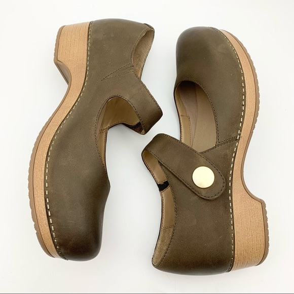 Dansko | Shoes | Dansko Beatrice Mary Jane Clog Brown Leather Size Eu 4 | Poshmark